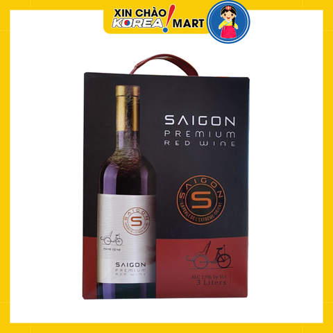 Rượu vang đỏ Saigon Premium hộp 3 lít