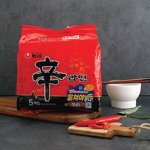 Mì cay Nongshim Shin Ramyun 120g lốc 5 gói | 농심 신라면 멀티팩 120g 5개입