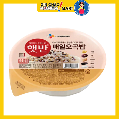 Cơm ăn liền ngũ cốc CJ 210g | 햇반 오곡밥 210g