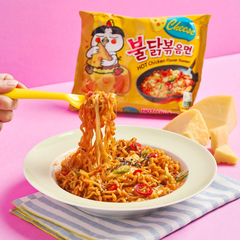 Mì gà cay phô mai Samyang 140g | 삼양 치즈 불닭볶음면 멀티 140g